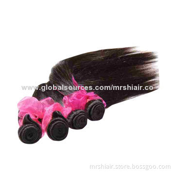 20-inch 6A Unprocessed Natural Color Straight Brazilian Virgin Hair Weaves
